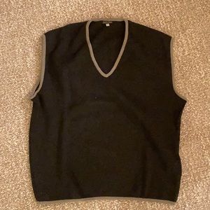 Giorgio Armani wool vest men's large charcoal grey